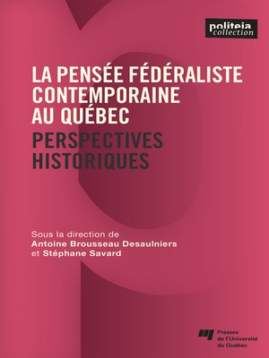 cover image of La pensée fédéraliste contemporaine au Québec